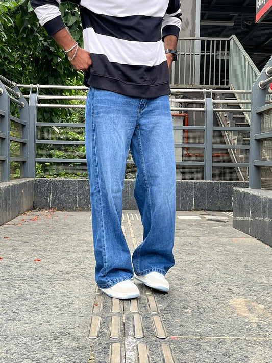 Lucid - Premium Dark Blue Wide Leg Denim