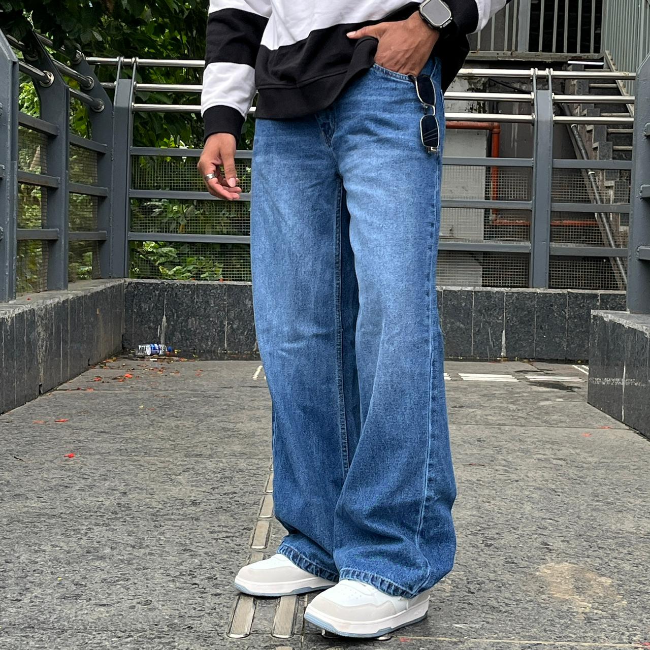 Lucid - Premium Dark Blue Wide Leg Denim