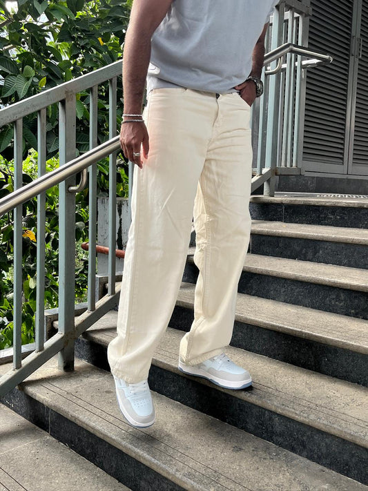 Dune Premium Beige Straight Jeans