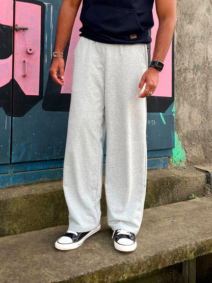 Cloud Grey Oversized Track Pants