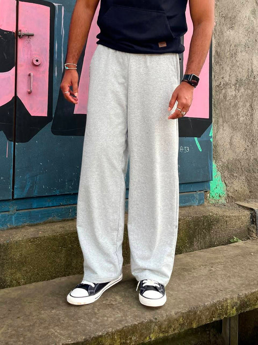 Cloud Grey Oversized Track Pants