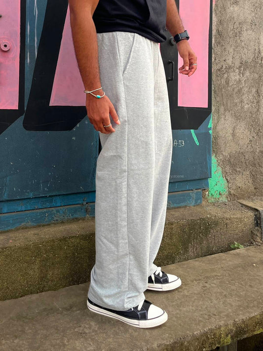 Cloud Grey Oversized Track Pants