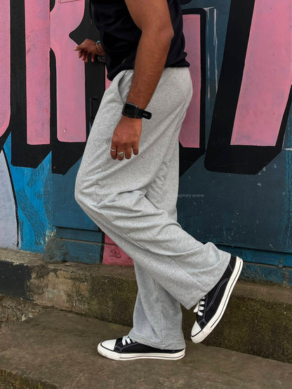 Cloud Grey Oversized Track Pants