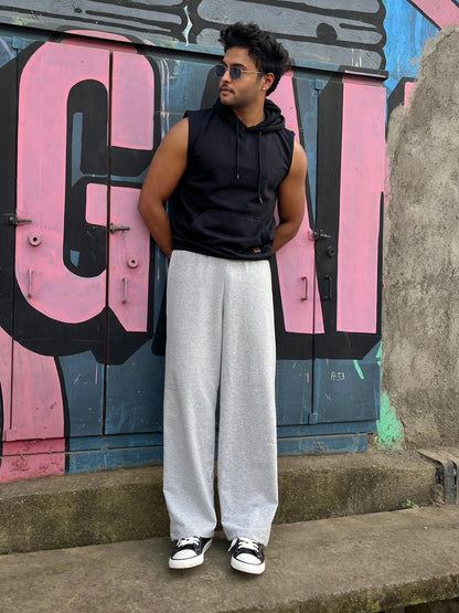 Cloud Grey Oversized Track Pants