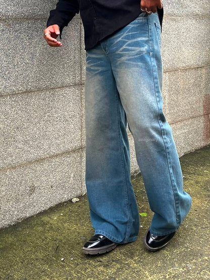 Crossfade | Vintage Wash Wide Leg Jeans