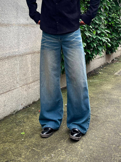 Crossfade | Vintage Wash Wide Leg Jeans
