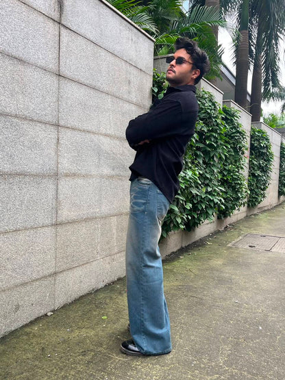 Crossfade | Vintage Wash Wide Leg Jeans