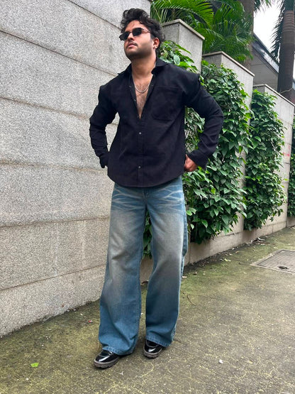 Crossfade | Vintage Wash Wide Leg Jeans