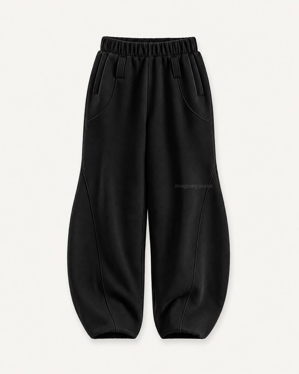 Tokyo Black – Barrel Fit Lounge Pants