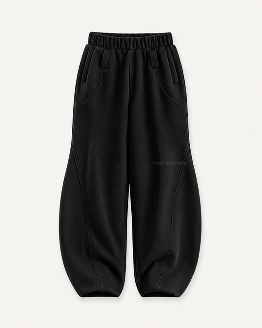 Tokyo Black – Barrel Fit Lounge Pants