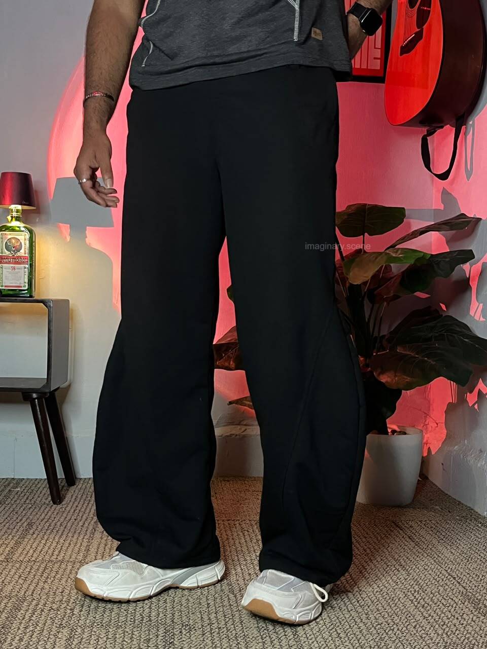 Tokyo Black – Barrel Fit Lounge Pants