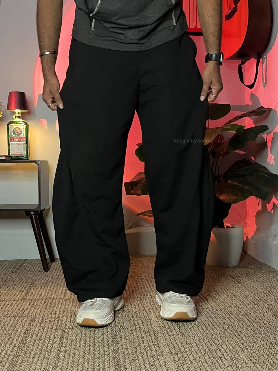 Tokyo Black – Barrel Fit Lounge Pants