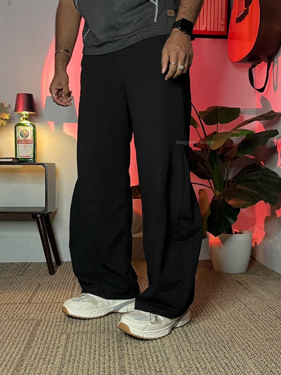 Tokyo Black – Barrel Fit Lounge Pants