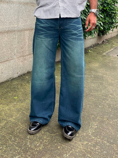 Outlaw | Retro Washed Wide Leg Jeans