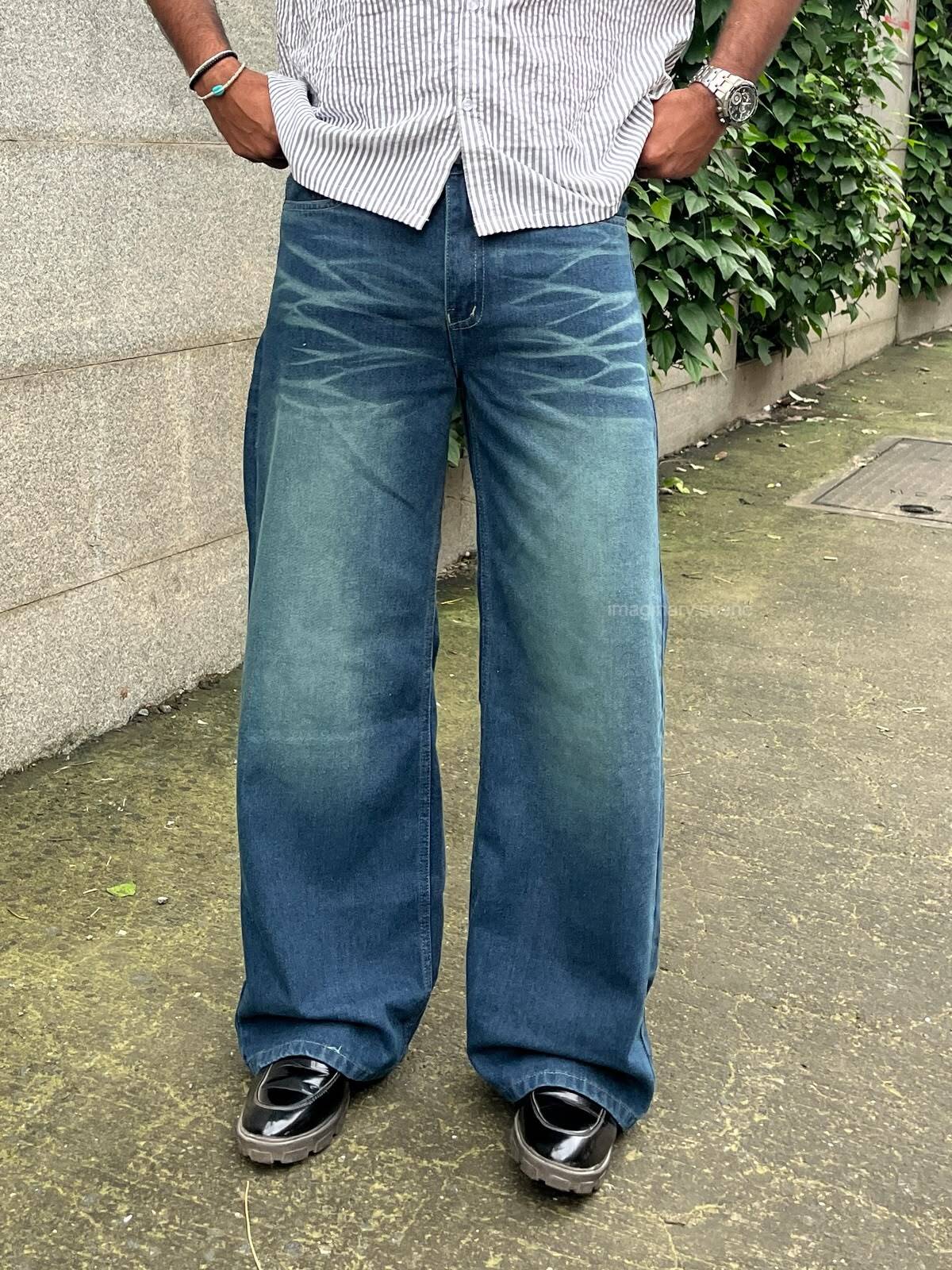 Outlaw | Retro Washed Wide Leg Jeans