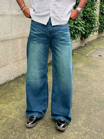 Outlaw | Retro Washed Wide Leg Jeans