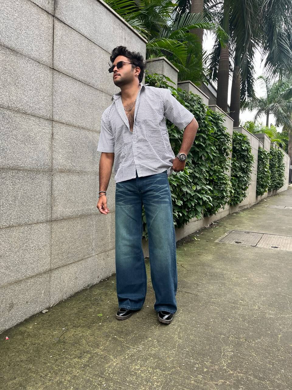Outlaw | Retro Washed Wide Leg Jeans