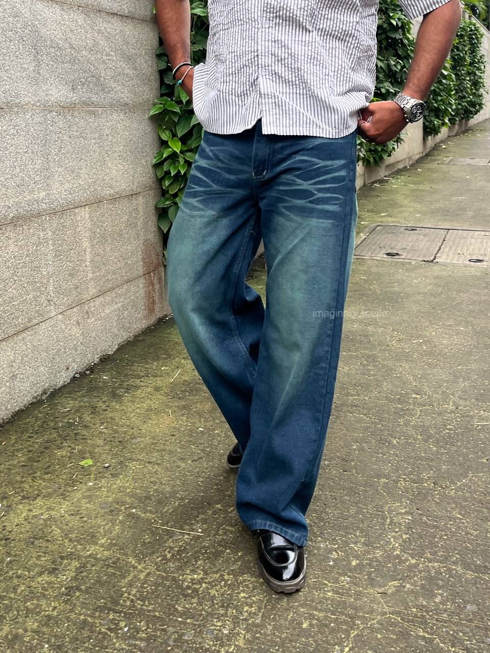 Outlaw | Retro Washed Wide Leg Jeans