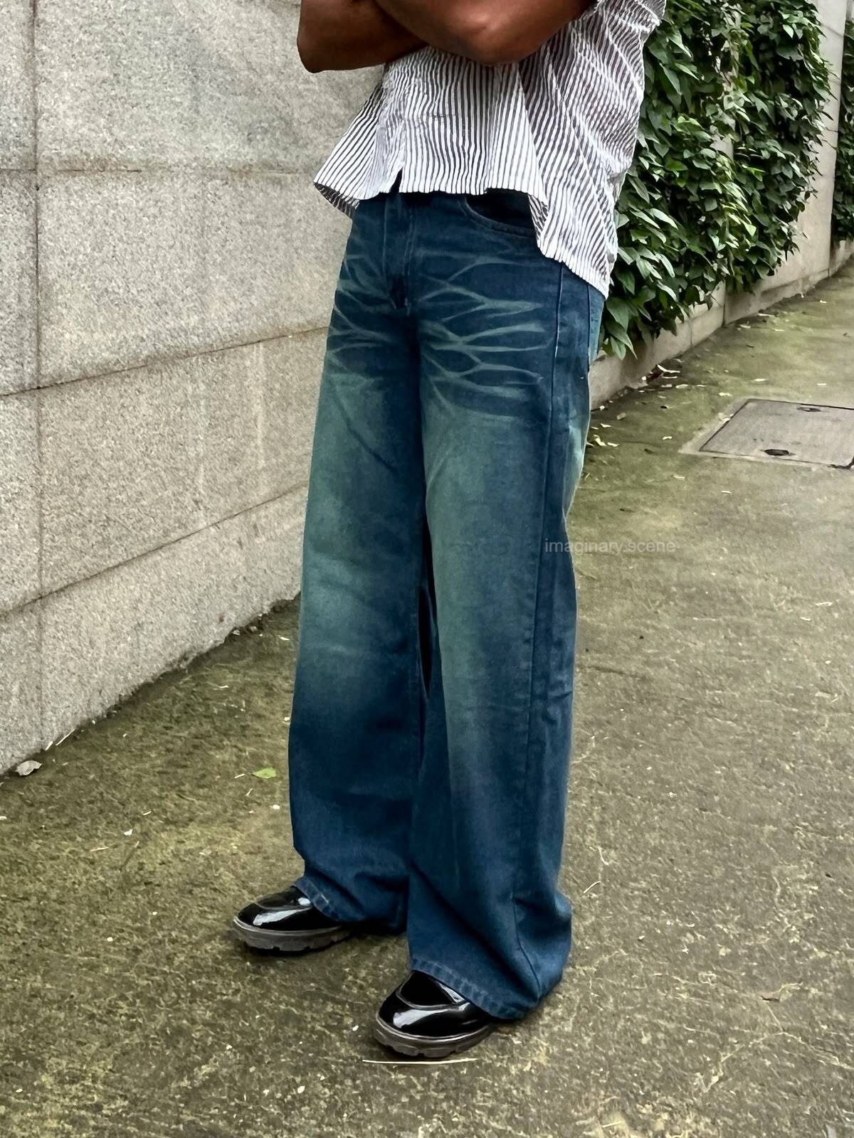 Outlaw | Retro Washed Wide Leg Jeans