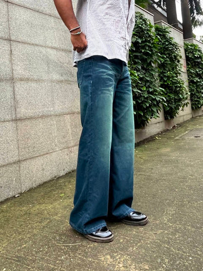Outlaw | Retro Washed Wide Leg Jeans