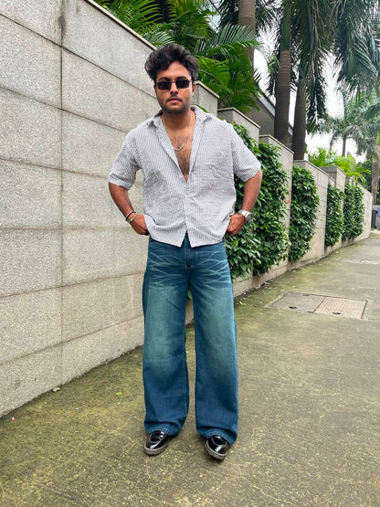 Outlaw | Retro Washed Wide Leg Jeans