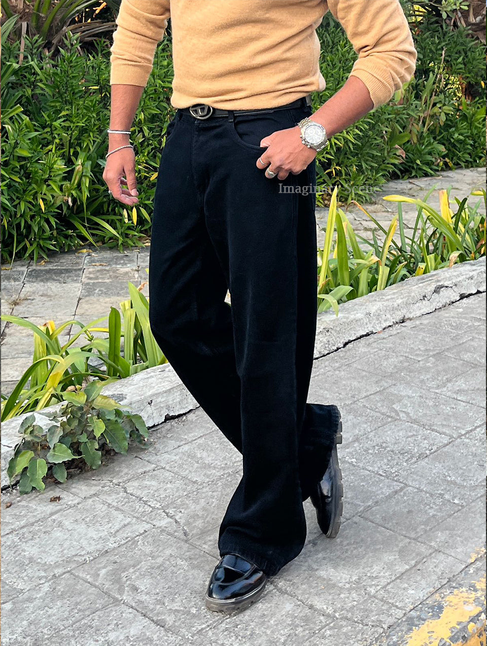 Phantom | Oversized Black Baggy Jeans