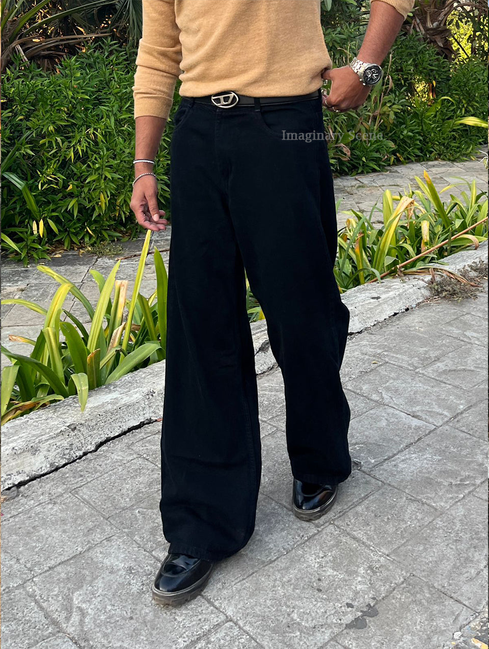 Phantom | Oversized Black Baggy Jeans
