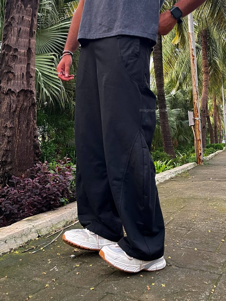 Tokyo Black – Barrel Fit Track Pants