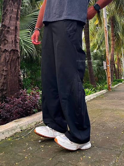 Tokyo Black – Barrel Fit Track Pants