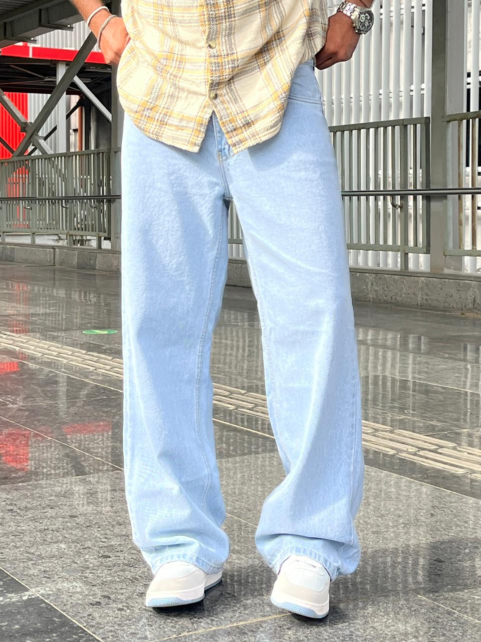 Glacier 01 Ice Blue Baggy Jeans