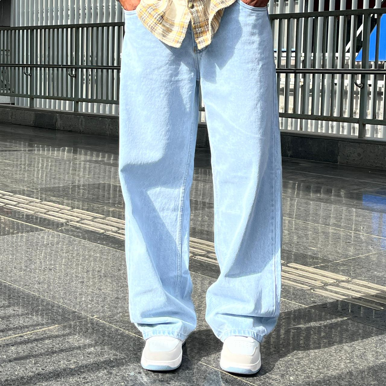 Glacier 01 Ice Blue Baggy Jeans