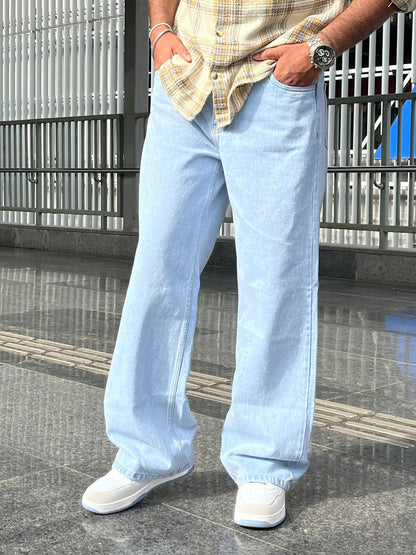 Glacier 01 Ice Blue Baggy Jeans