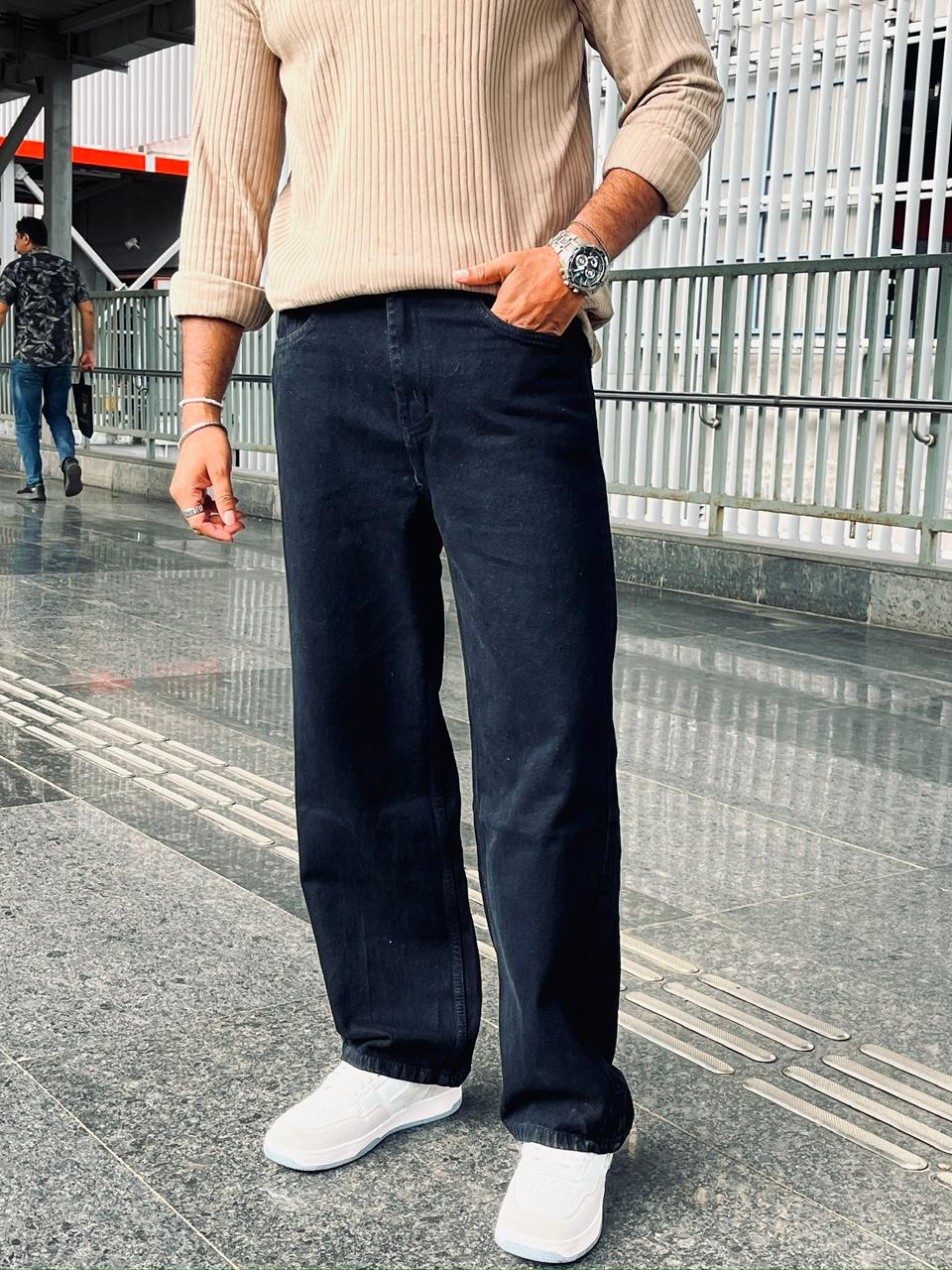 Night Owl Classic Black Straight Jeans