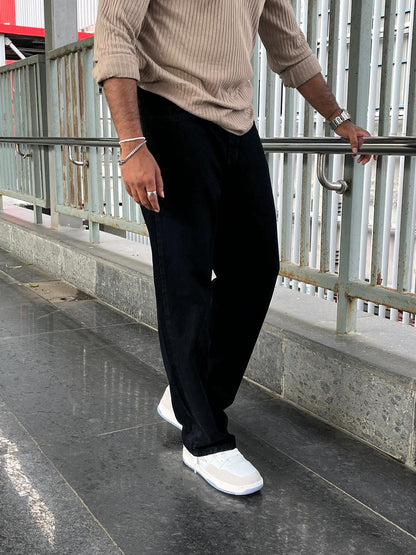 Night Owl Classic Black Straight Jeans