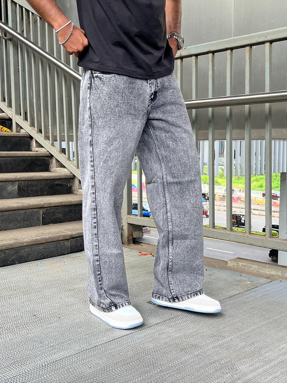 Smokestone Premium Charcoal Baggy Denim
