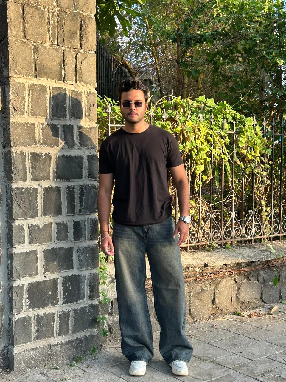 Vintage Green Baggy Fit Jeans - Earthtone