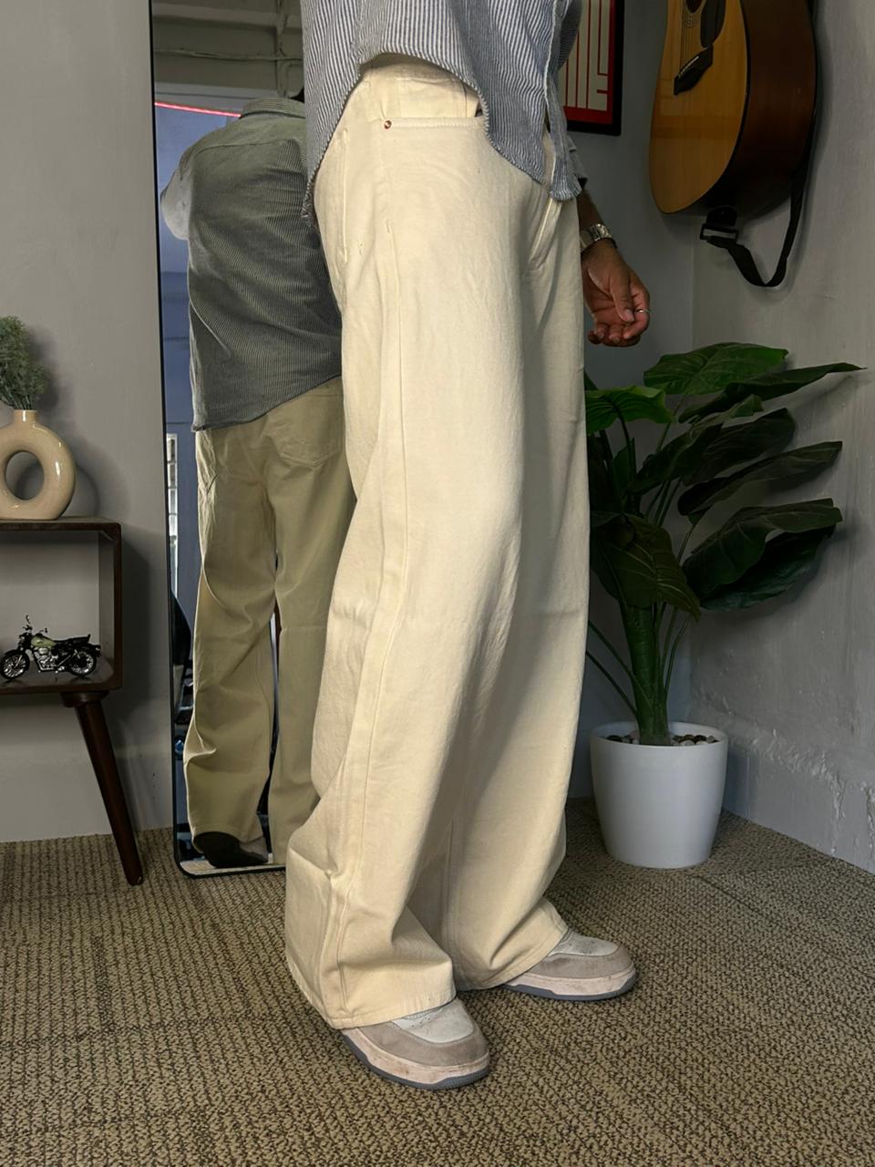 Ivory Dune – Cream Wide Leg Denim