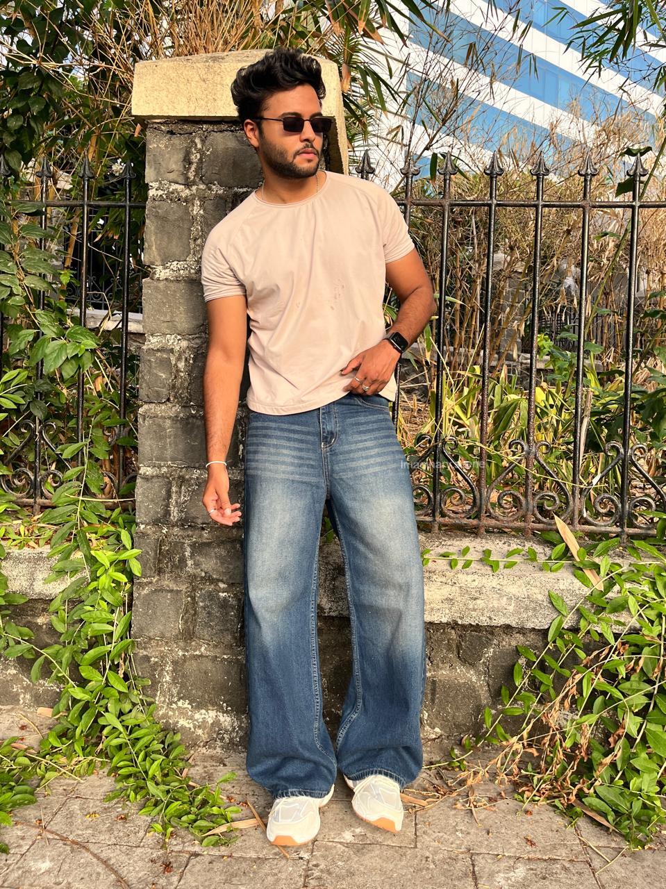 Harbor Blue – Vintage Fade Wide Leg Jeans